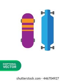 Two skateboards icon