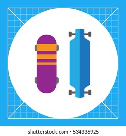 Two skateboards icon