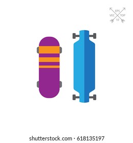 Two skateboards icon