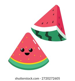 Illustrator mit zwei isolierten Wassermelonen