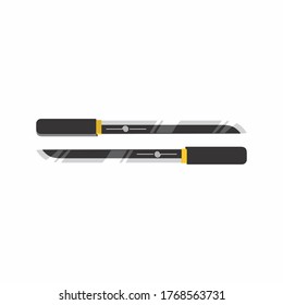 Zwei kleine Katana Schwert Ninja Design Vektor