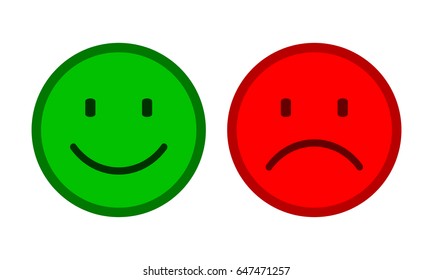 Two smilies - stock vector