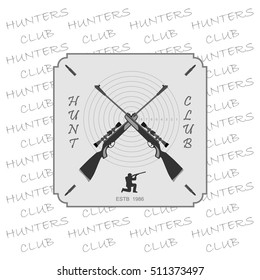 two sniper rifles. man shoots
  totally vector illustration. Isolate on white background.

