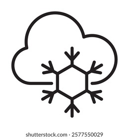 Two snowflakes representing freezing cold weather conditions