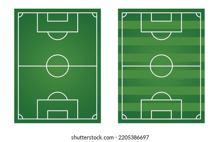 Two soccer fields vector style. football fields