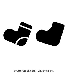 Icono de dos calcetines aislado sobre fondo blanco