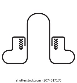 Two socks  on transparent background