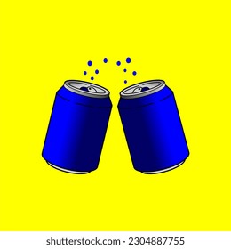 dos soda pueden aislar el fondo amarillo