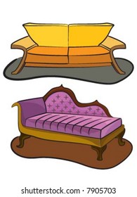 Two sofa design double seat