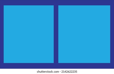 two soft blue squares on a dark blue background