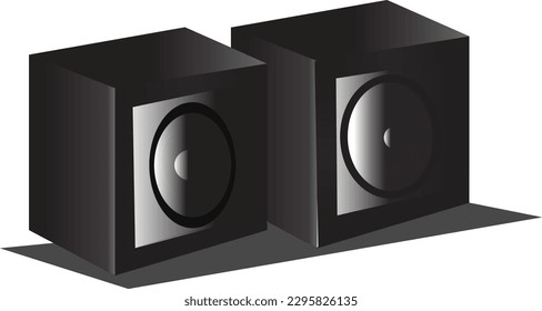 two sound system vector icon