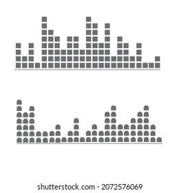 Two soundwave music symbol vector 