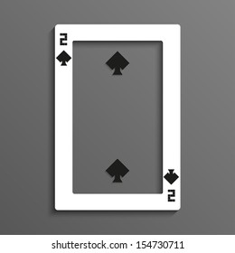 Two of spades playing card