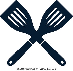 two spatulas are shown in a black and white illustration
