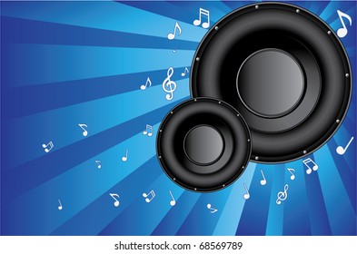 two speakers background vector