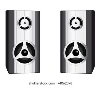 Two speakers for your computer. Vector illustration