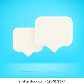 Two speech balloons with copy space. Dialog concept on blue background