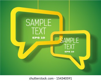 two speech bubbled with shadow