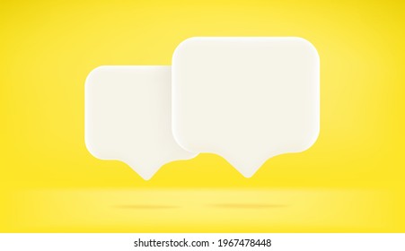 Two speech bubbles with copy space. Dialog concept