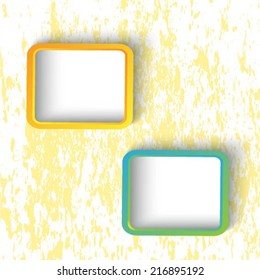 two square frames on the wall