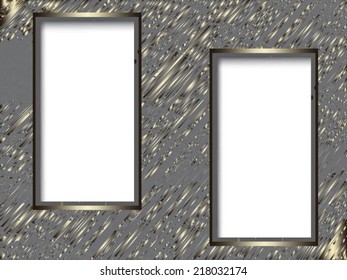 two square frames on the wall