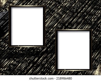 two square frames on the wall