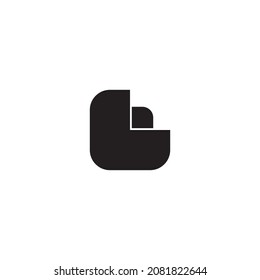 
zwei Quadrate, einfarbiges Symbol-Logo, Vektorgrafik