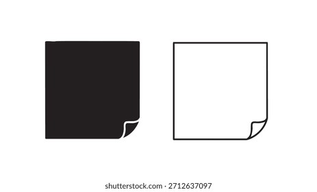 Dos cuadrados de papel, uno negro y otro blanco. El cuadrado negro se corta por la mitad