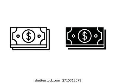 Dos pilas de billetes de dólar en dinero blanco y negro