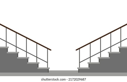 Dos escaleras de fondo blanco