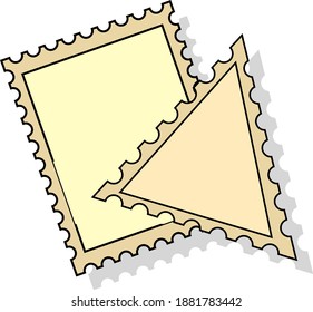 Dos sellos, ilustración, vector sobre fondo blanco.