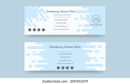 Two standard, flat, modern trendy awesome corporate or other business email signature templates for your business identity. 