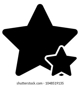 Two star best of the best icon black color