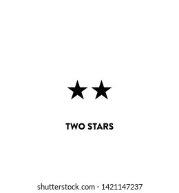 two stars icon vector. two stars sign on white background. two stars icon for web and app