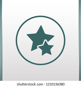 Two stars icons in green color. Vector illustration eps10