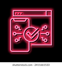 zweistufiger Authentifizierungsneon-Leuchtzeichen-Vektorgrafik. zweistufiges Authentifizierungszeichen. einzelne Symbolillustration