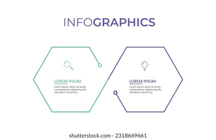 Two Step business Infographic template 