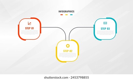 Two Step Infographic label design Vector template with line icons. process steps diagram, presentations, workflow layout, banner, flow chart, info graph vector illustration.