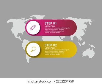 two step infographic vector design, infographic design used for business, you can use in your business presentation