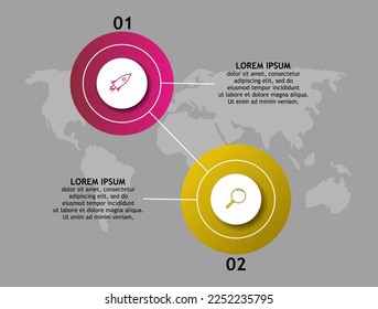 two step infographic vector design, infographic design used for business, you can use in your business presentation