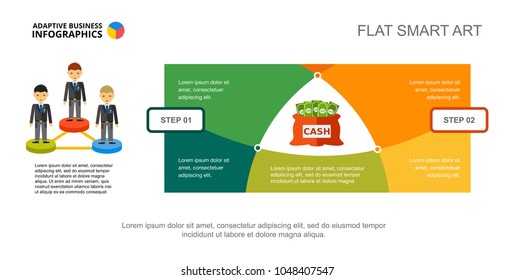Two step triangle chart. Option diagram, triangle chart, editable template. Creative concept for infographics, project, report. Can be used for topics like business, finance, investment