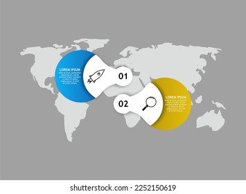 two step vector infographic design for your presentation, classic elegant and powerful, perfect for your business