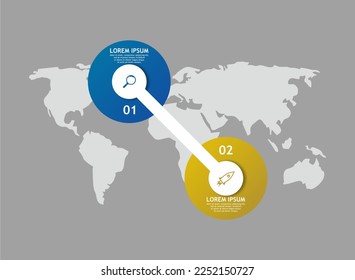two step vector infographic design for your presentation, classic elegant and powerful, perfect for your business