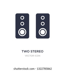 two stereo speakers icon on white background. Simple element illustration from Hardware concept. two stereo speakers sign icon symbol design.