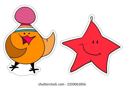 Two sticker characters for your holiday greetings