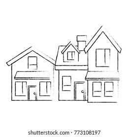 two storey houses with chimney architecture residential