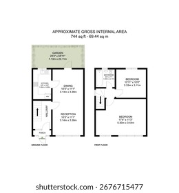 Two story house 2d plan