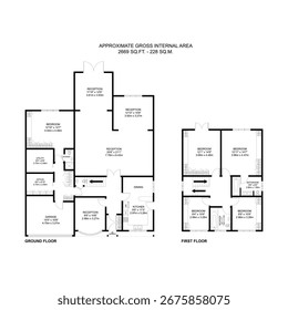 Design de casa de design de dois andares
