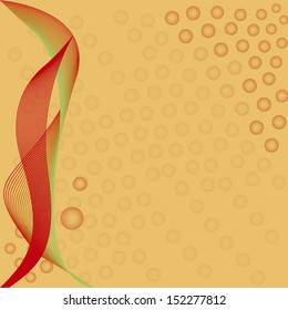 two striped waves with different colors in a textured background