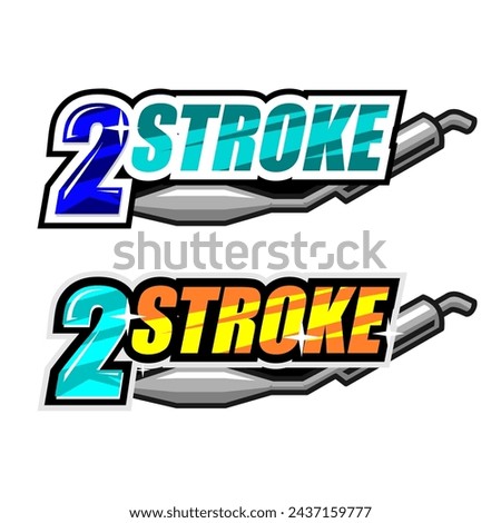 two stroke motor machine sticker